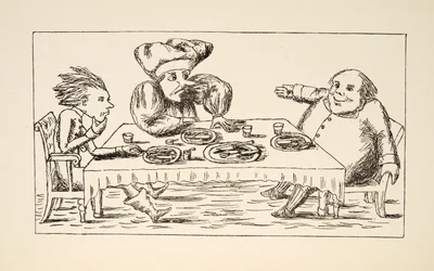 Father William Having Eaten the Goose, Illustration from Alice